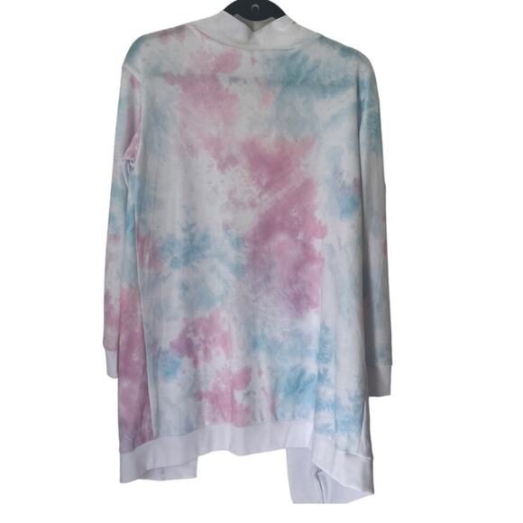 Boutique women’s Multicolor tie dye soft boho cardigan sweater size medium NWT - Picture 2 of 6